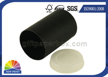 Custom Logo Imprint Plastic Cap Paper Can Packaging , Cardboard Tube Containers