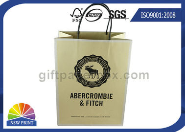 Custom Brand Printed Shopping Kraft Paper Bags With Twisted Paper Handle