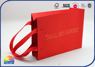 New Year Festival Gift Package Red Paper Bag Customized Gold Stamping