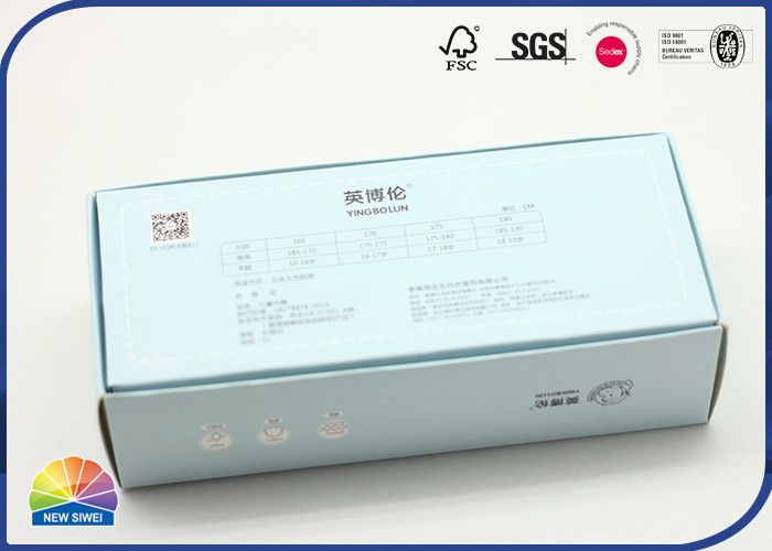 ソックスのパッケージのための型抜きされた窓C1Sの折る紙箱の基盤そしてふた