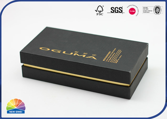 黒いギフトのペーパー堅い肩箱の電話パッケージのビロードのエヴァの挿入物