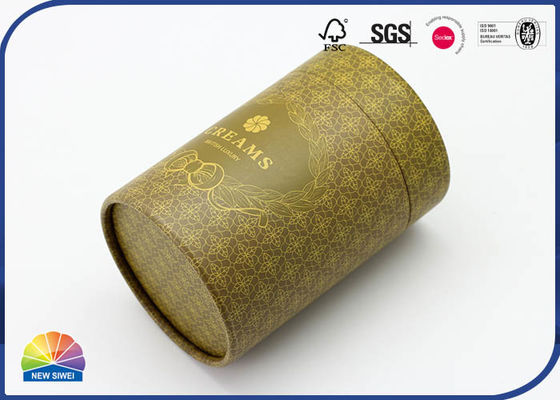 のために包むラミネーションの金のクラフト無光沢のシリンダーはクリーム状になる