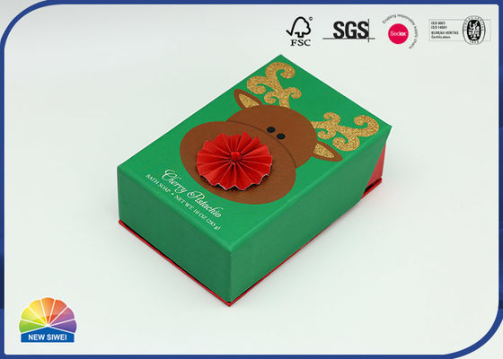 クラムシェル 3D パターン接着ヒンジ式ふたギフト紙箱包装