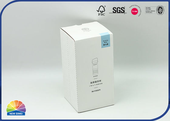印刷されたEフルート段ボール紙のタックの端の茶びんの包装箱を